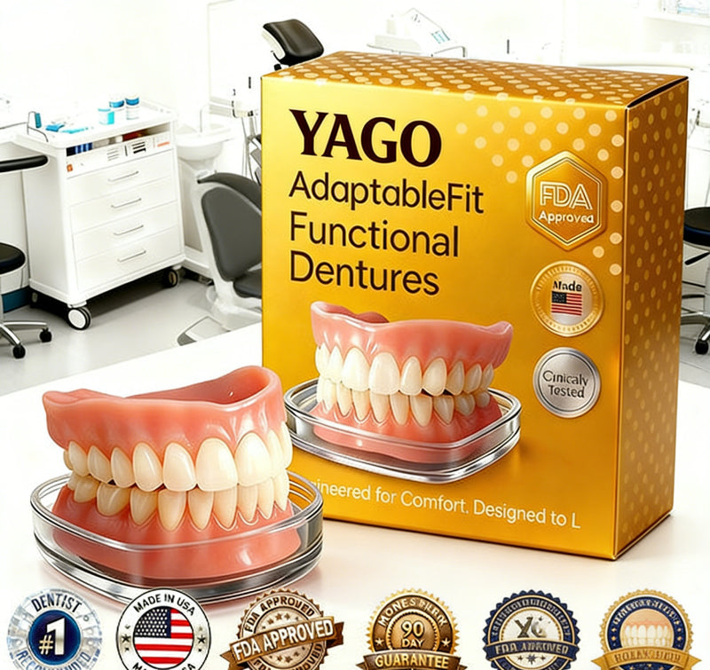 Perfect Dentures with AdvancedSize & Shape Memory Fit /Automatically locks to theappropriate size, perfectly fittingevery mouth.