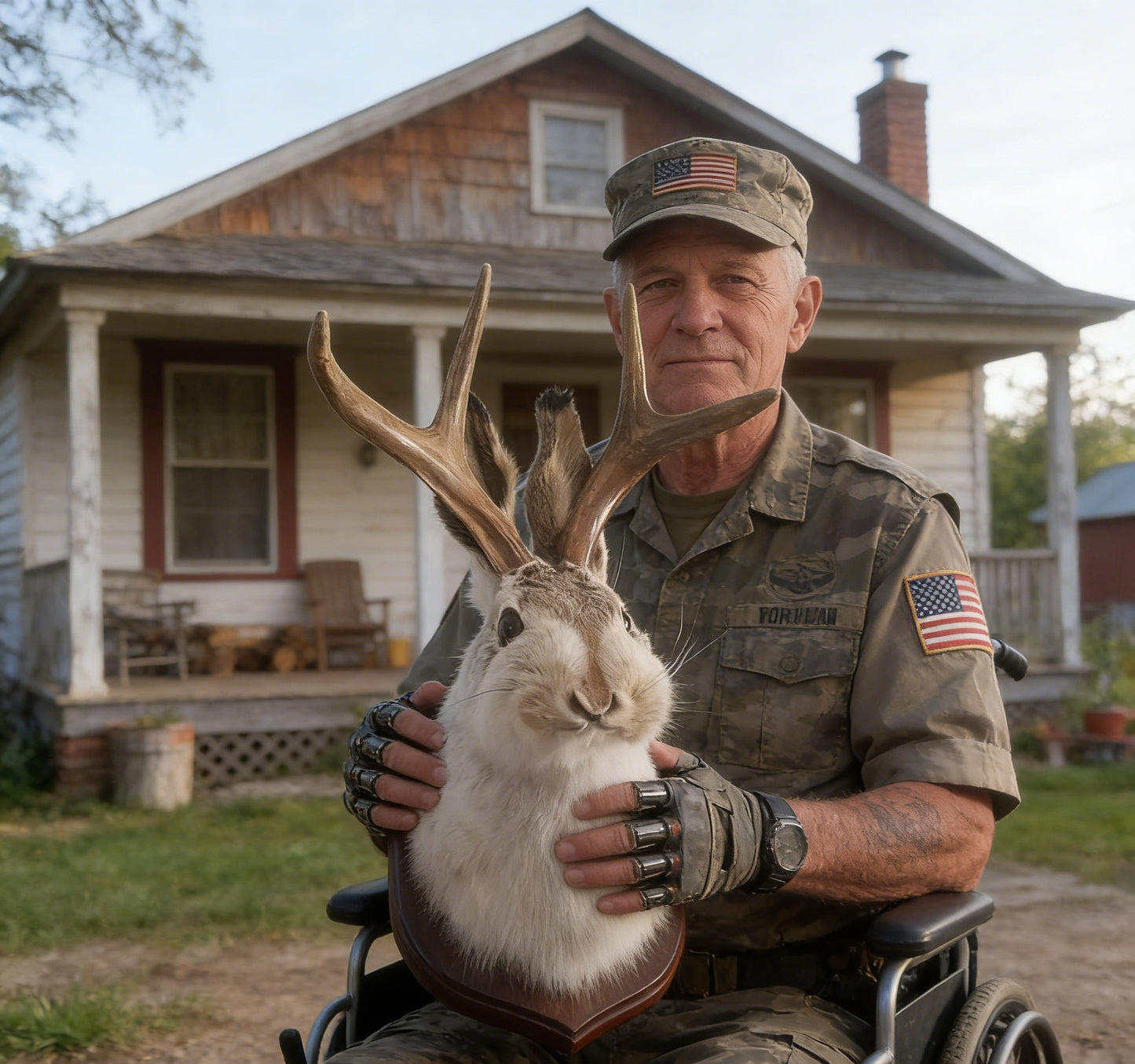 ❤️Handcrafted  Jackalope-Decorative Arts