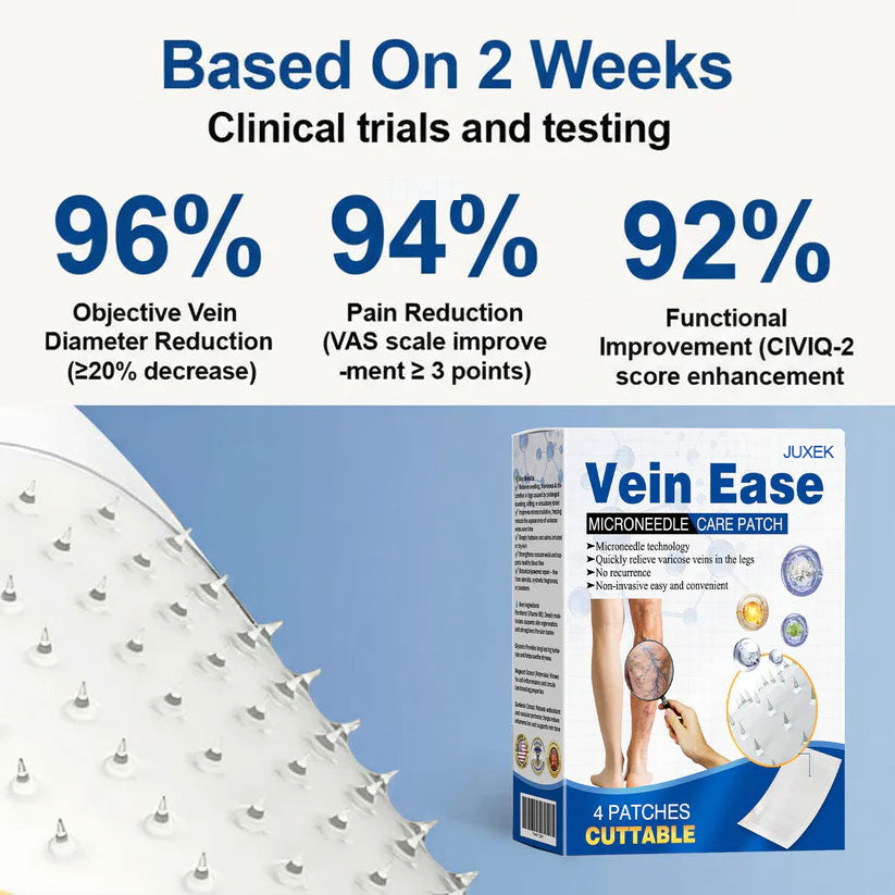 🇺🇸👨‍⚕️✅ JUXEK® Vein Ease Microneedle Patch — Visible Vein Reduction in 7 Days, No Clinic, No Compression Socks, Just Sleep ⚡