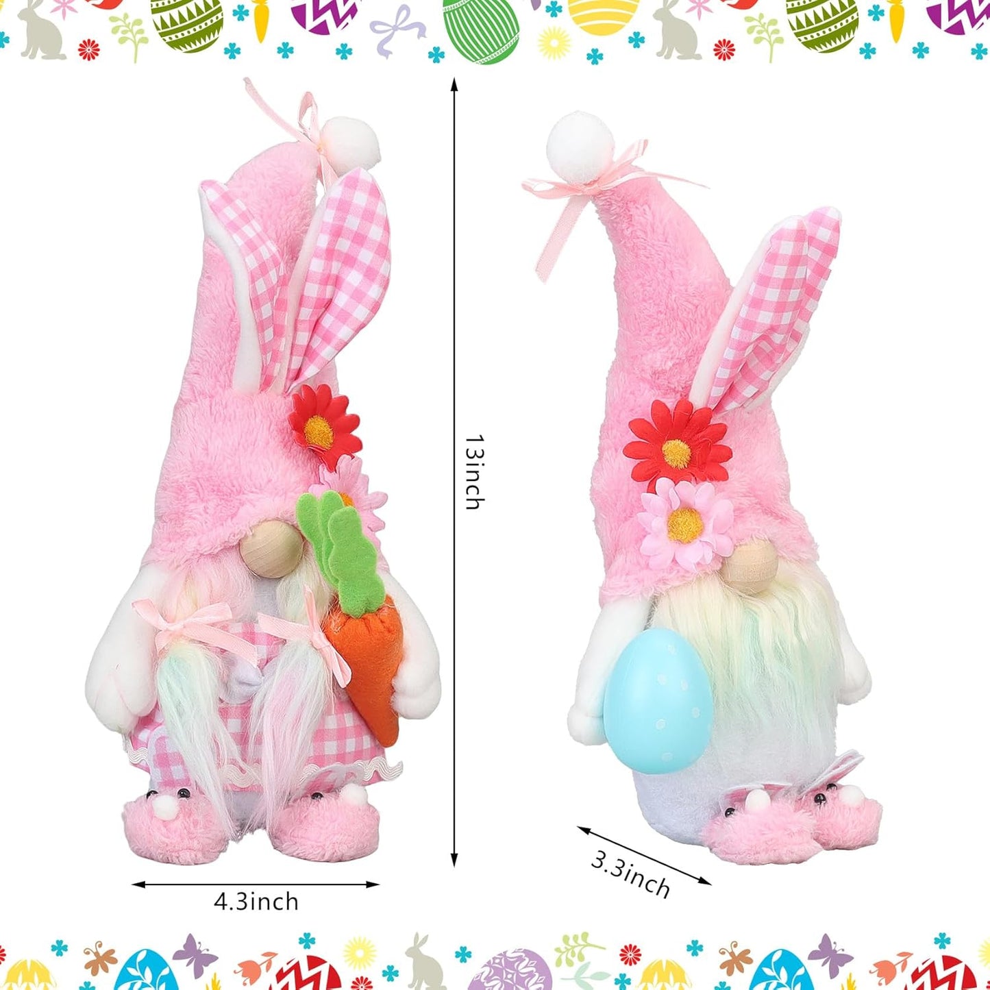 🔥2026 Easter Sale: 50% OFF🐰Handmade Easter Bunny Gnome Plush Decor