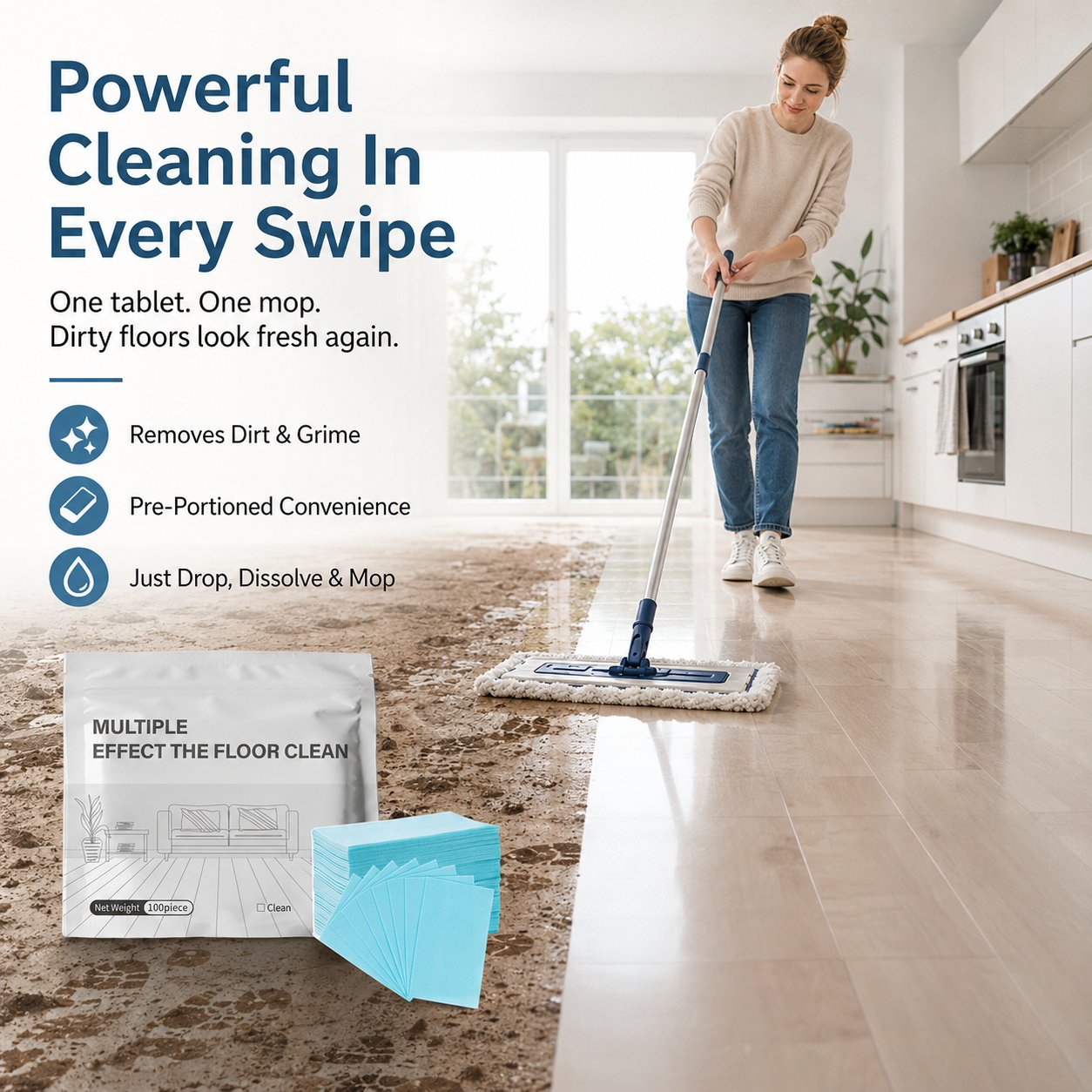 🔥LAST DAY 50% OFF -100-Piece Multi-Surface Floor Cleaning Tablets
