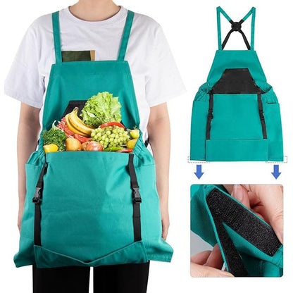 💖Mother's Day Hot Sale 50% OFF 🌱Cross Back Gardening Apron With Deep Kangaroo Release Pockets