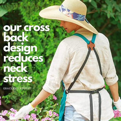💖Mother's Day Hot Sale 50% OFF 🌱Cross Back Gardening Apron With Deep Kangaroo Release Pockets
