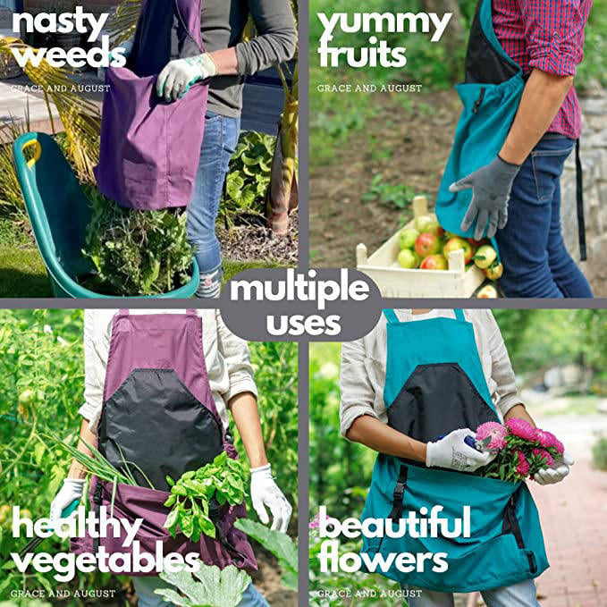 💖Mother's Day Hot Sale 50% OFF 🌱Cross Back Gardening Apron With Deep Kangaroo Release Pockets