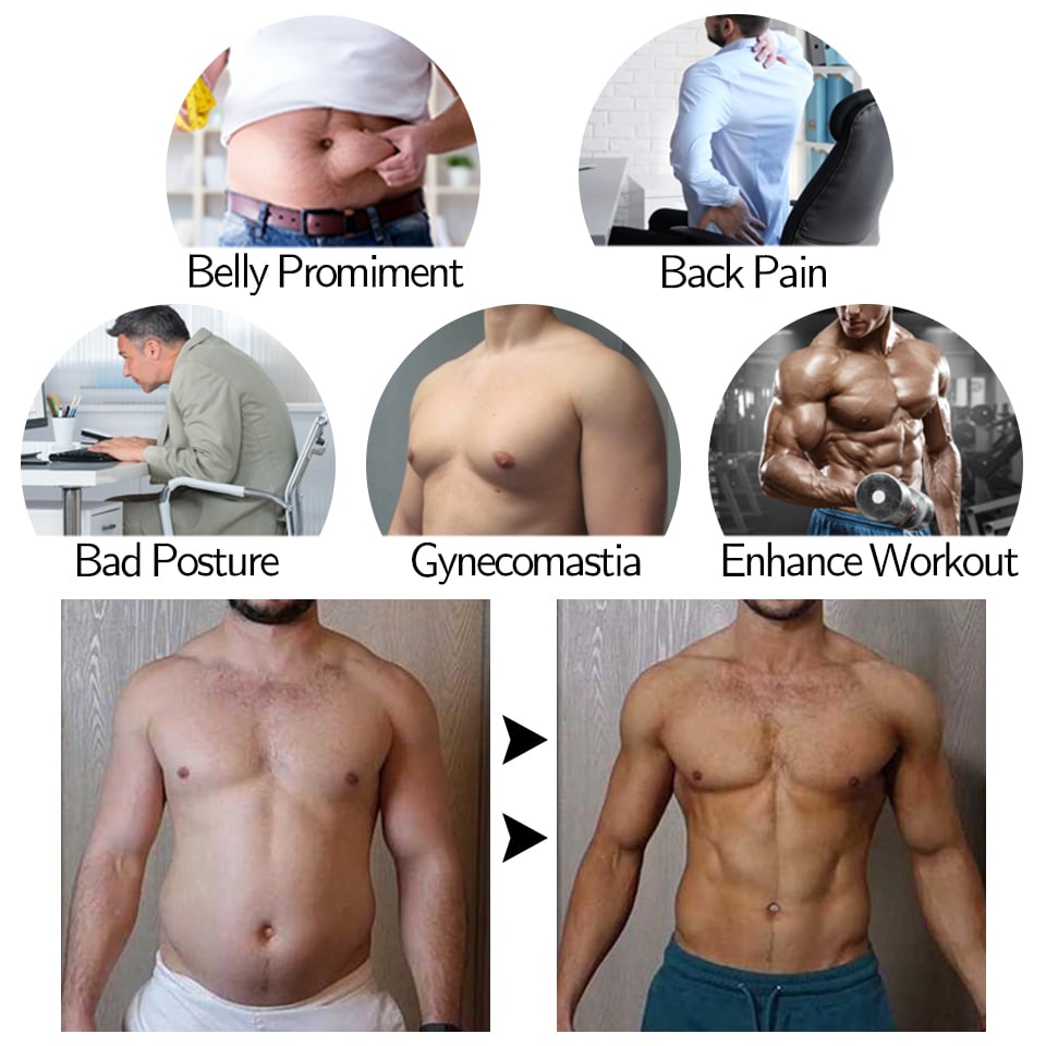 🔥Men Body Shaper Waist Trainer Sauna Suit Sweat Vest Tank Tops Shapewear