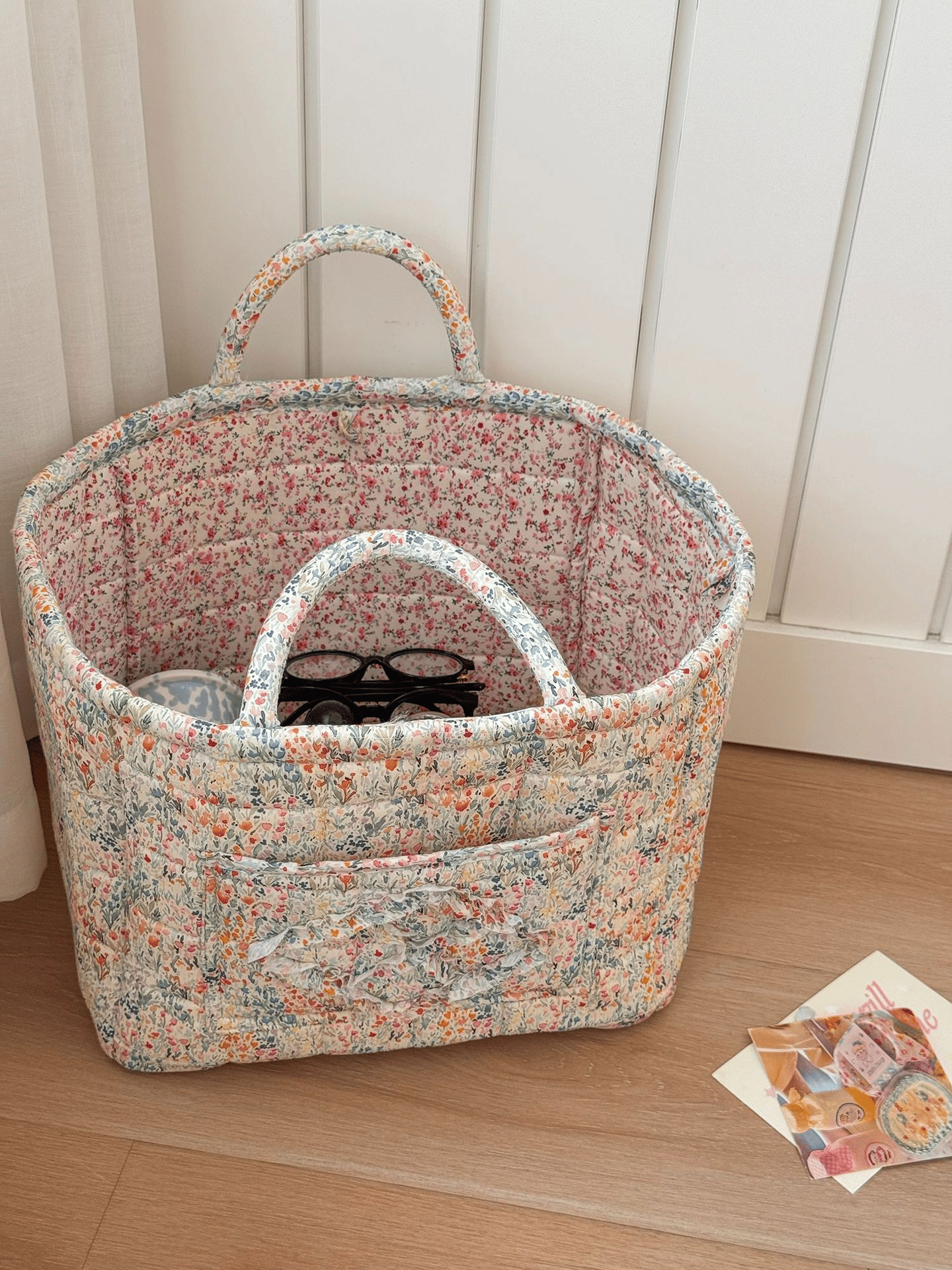 ✨ Summer Sale 50% OFF-Handwoven Storage Basket with Handles - foldable washable storage basket and multi-purpose fabric box