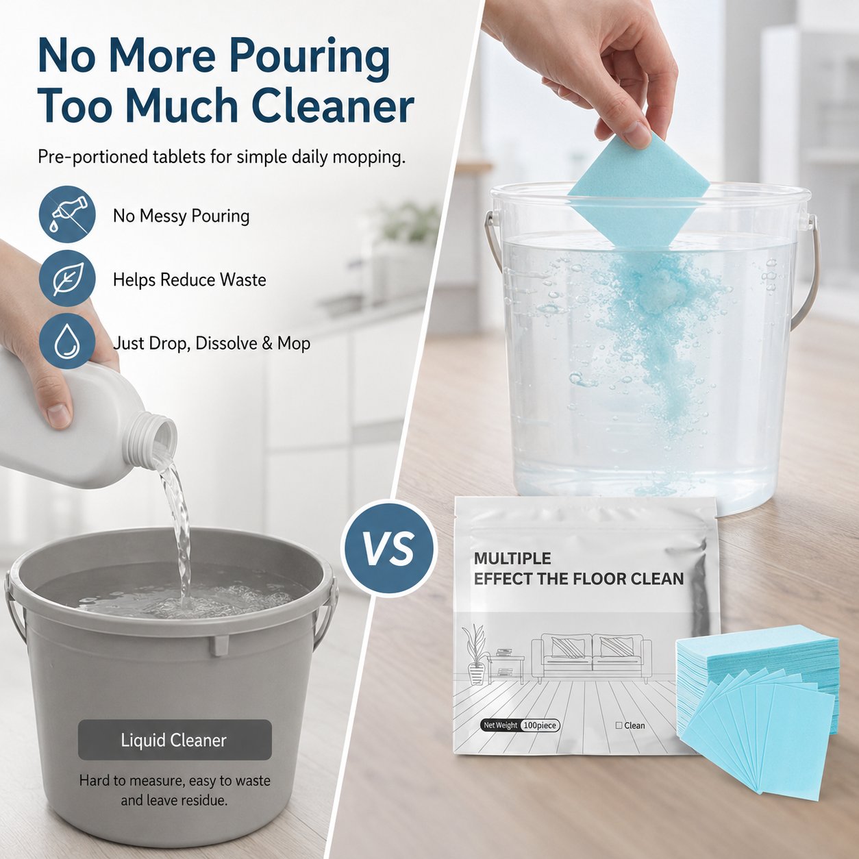 🔥LAST DAY 50% OFF -100-Piece Multi-Surface Floor Cleaning Tablets