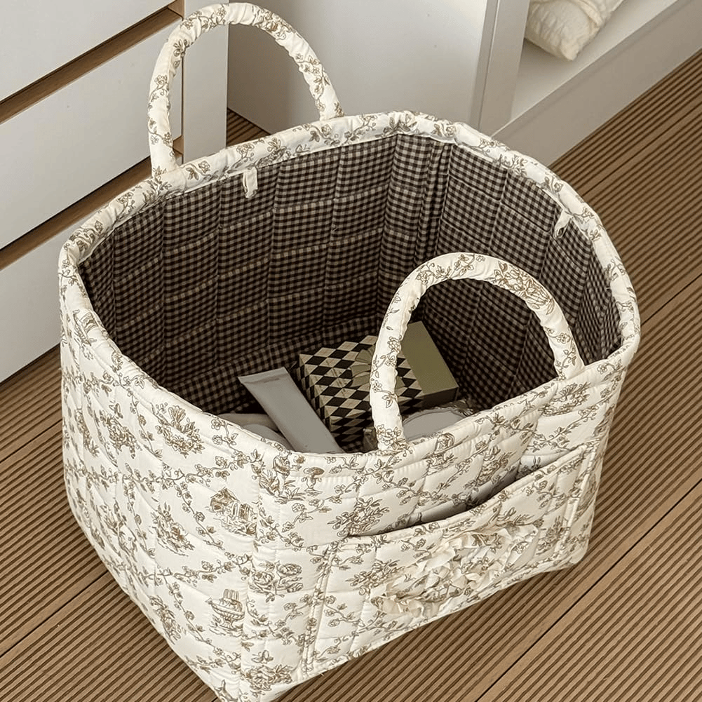 ✨ Summer Sale 50% OFF-Handwoven Storage Basket with Handles - foldable washable storage basket and multi-purpose fabric box