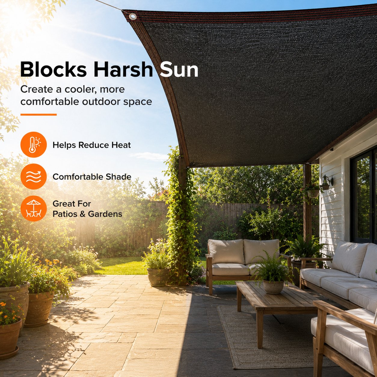 🔥Summer Sale 50% OFF🔥Black Sun Shade Net