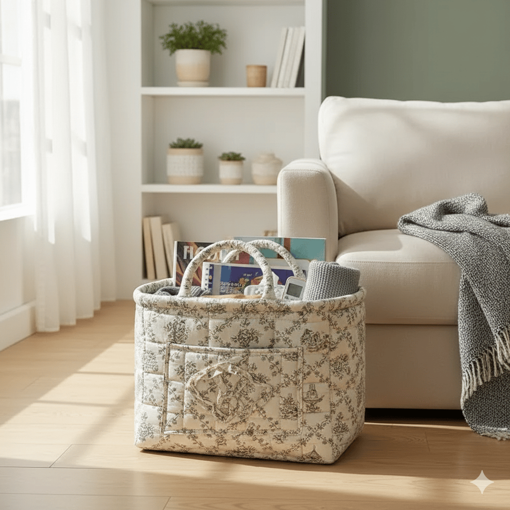 ✨ Summer Sale 50% OFF-Handwoven Storage Basket with Handles - foldable washable storage basket and multi-purpose fabric box